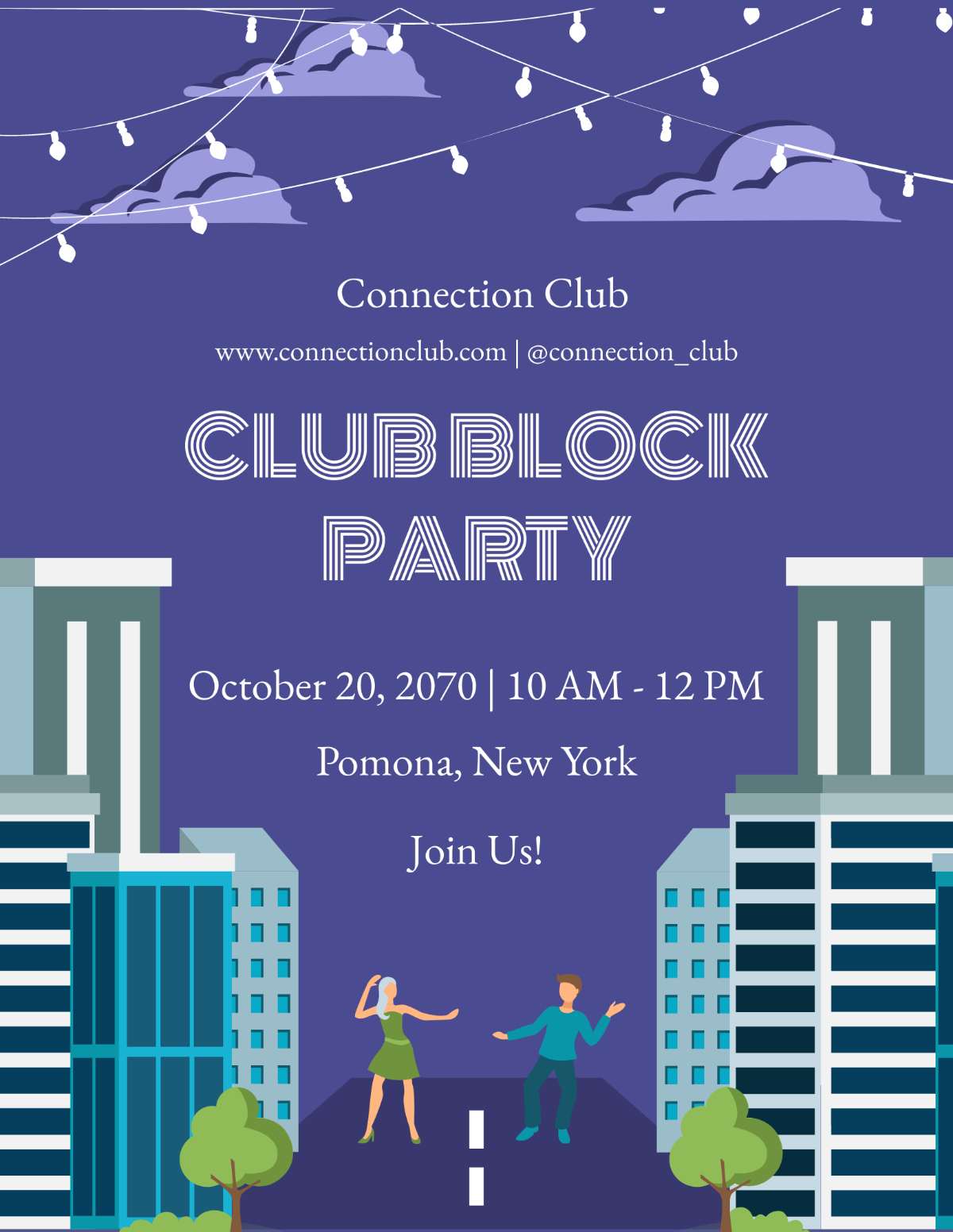 Club Block Party Flyer Template