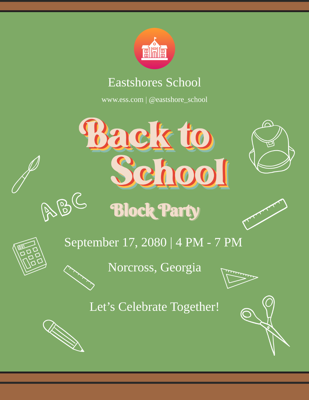 Back To School Block Party Flyer Template - Edit Online & Download