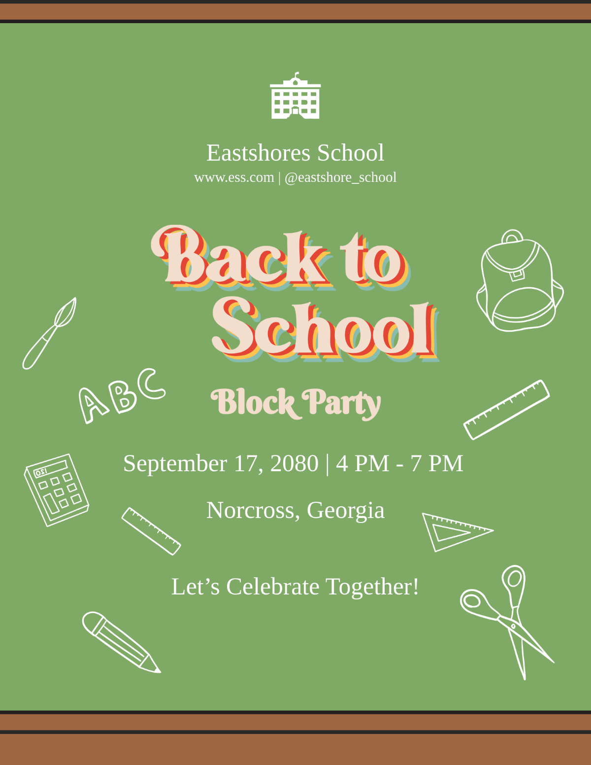 Back To School Block Party Flyer