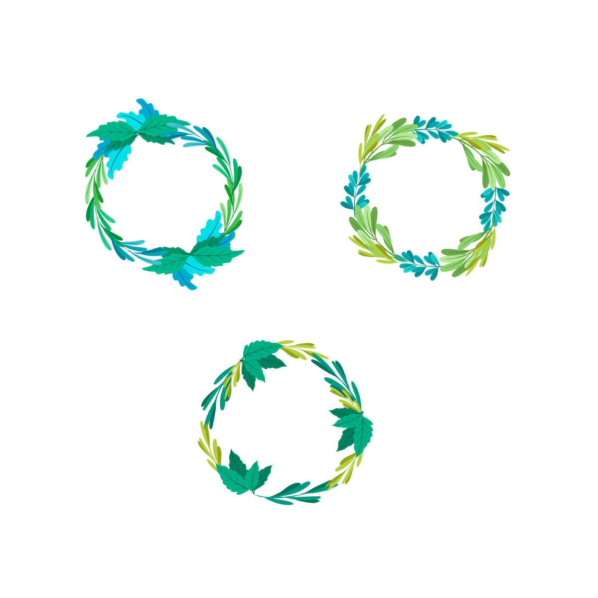 Free Leaf Circle Vector Template