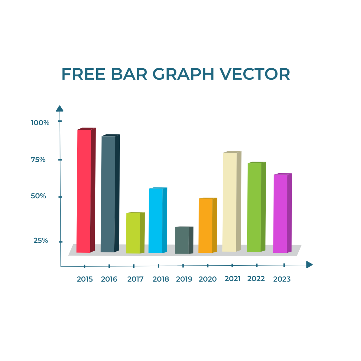 Bar Graph Vector Template