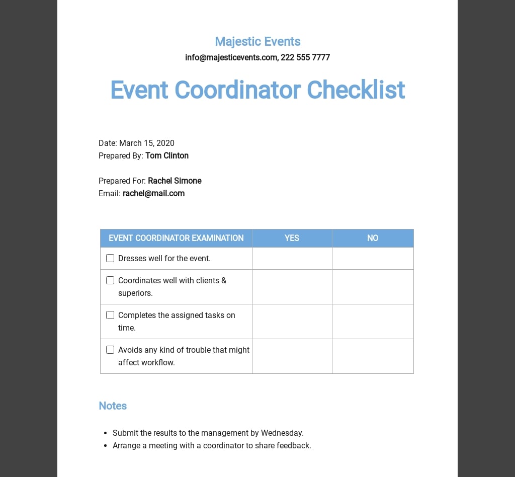 cute checklist template google docs