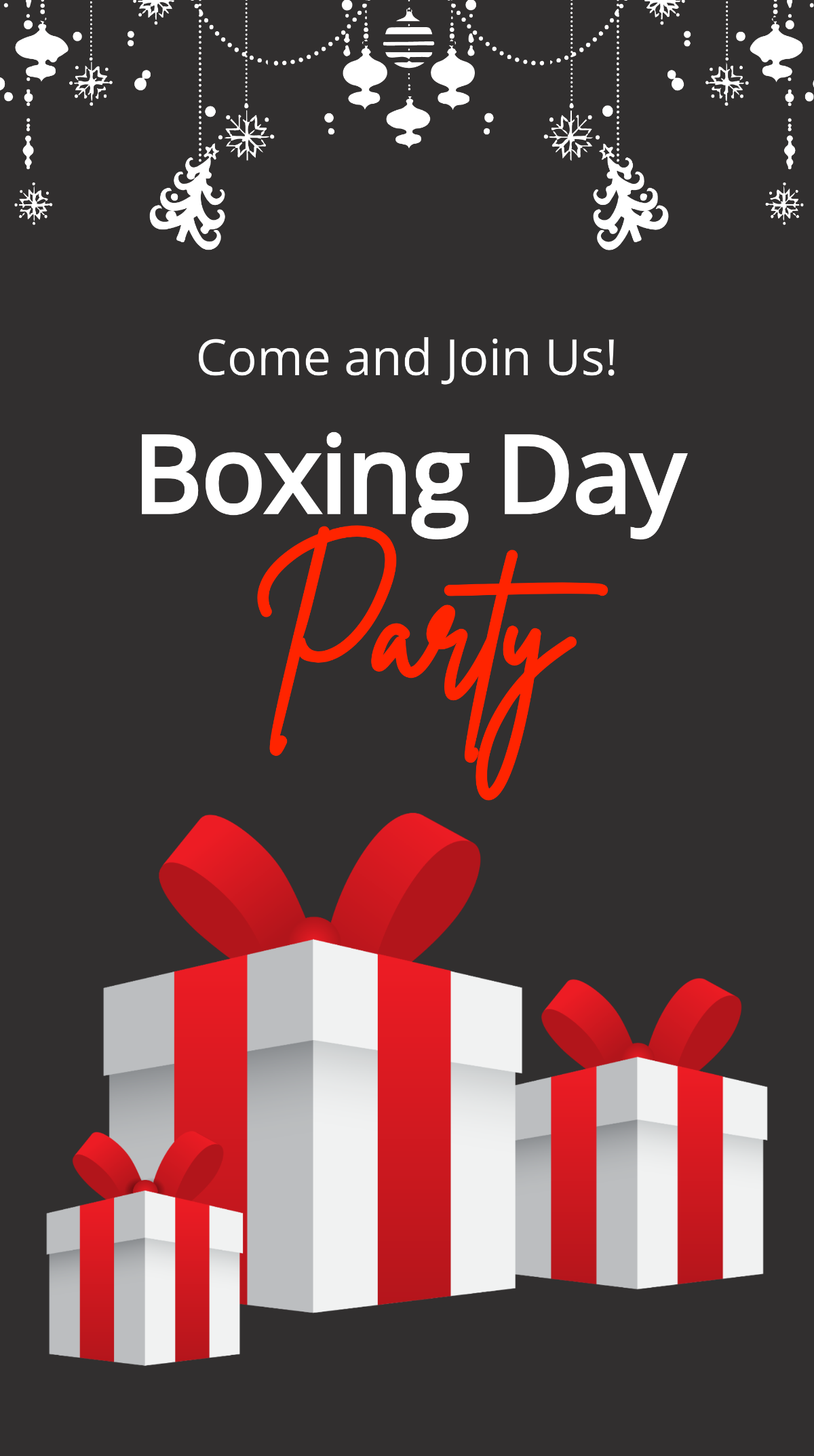 Boxing Day Party Whatsapp Post Template