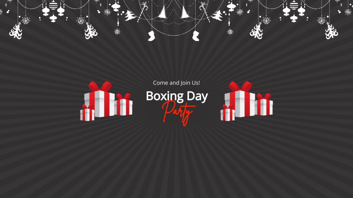 Boxing Day Party Youtube Banner Template