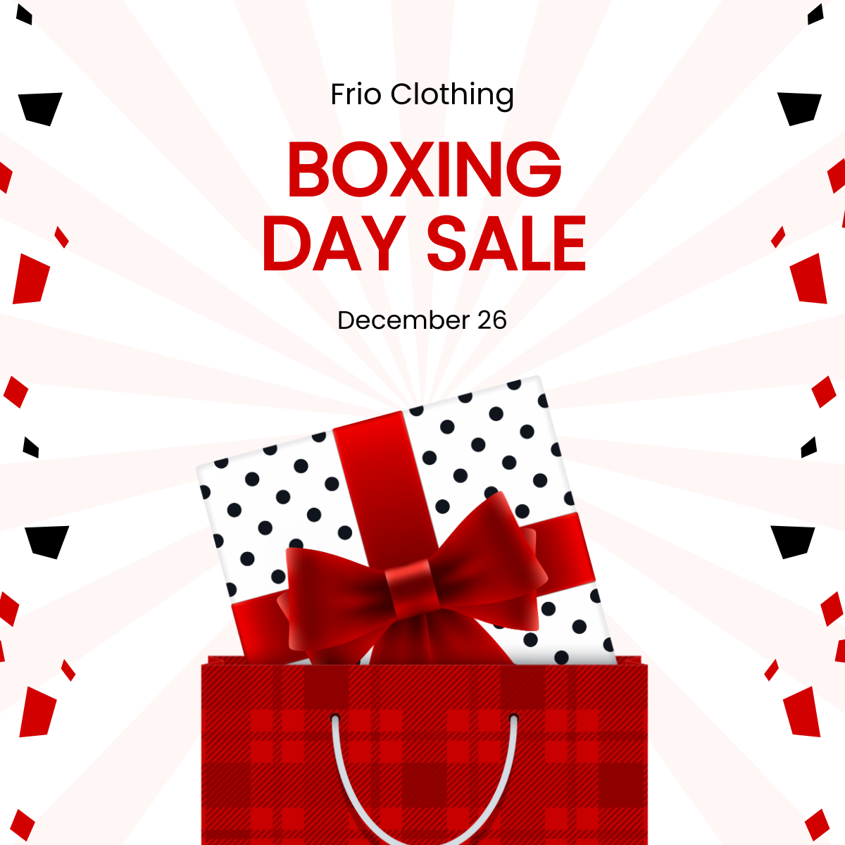 Boxing Day Sale Linkedin Post Template