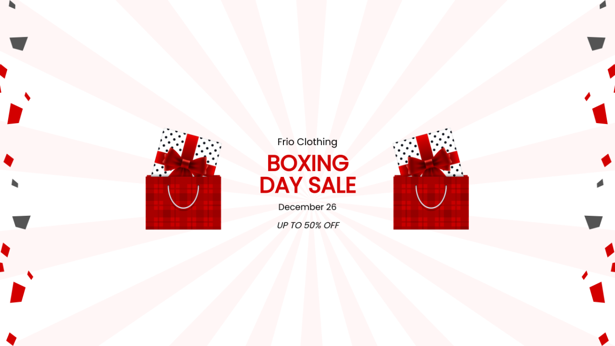 Boxing Day Sale Youtube Banner