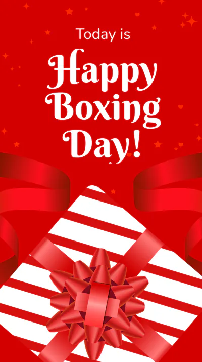 Free Happy Boxing Day Instagram Story Template to Edit Online
