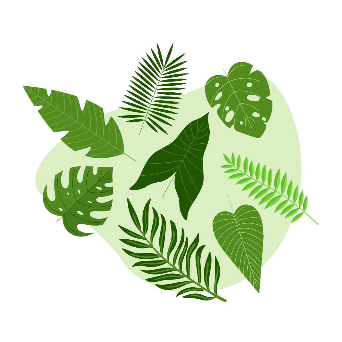 Free Jungle Leaf Vector Template