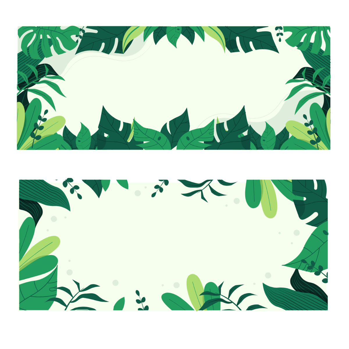 Free Leaf Banner Vector Template
