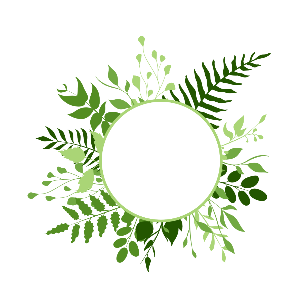 Free Round Leaf Vector Template