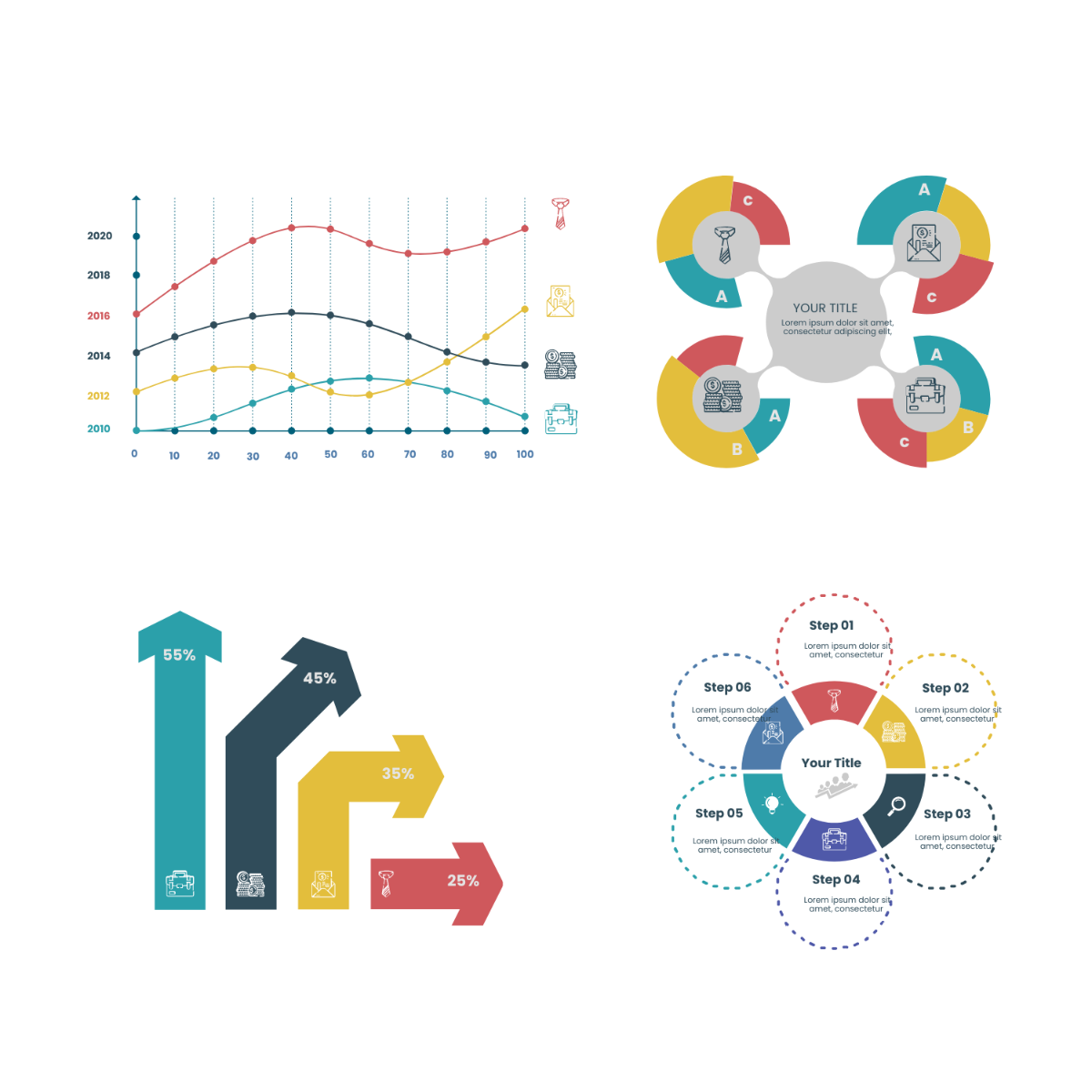 Business Graph Vector Template
