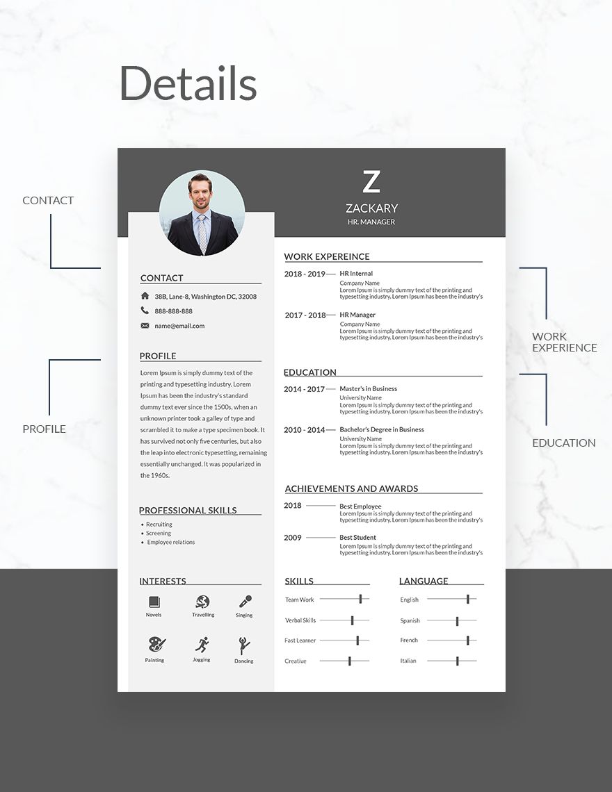 HR Manager Resume Template