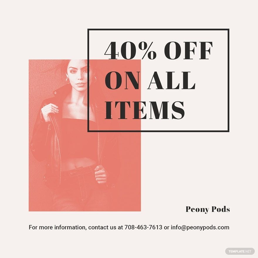 Fashion Sale Expo Instagram Post Template