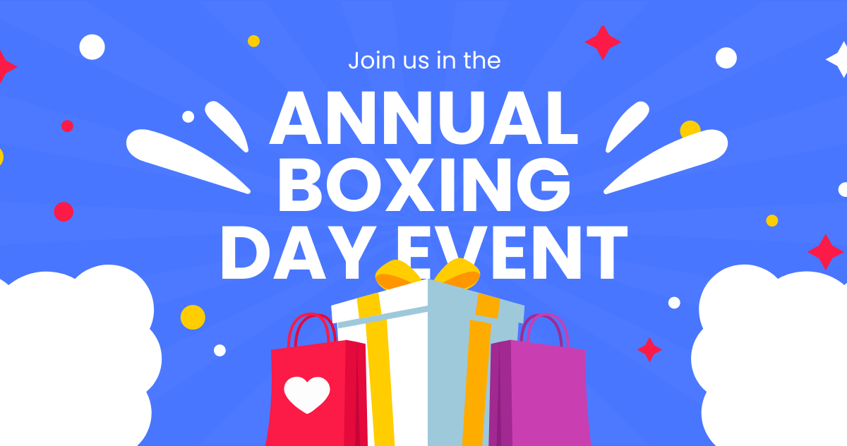 Free Boxing Day Event Facebook Post Template