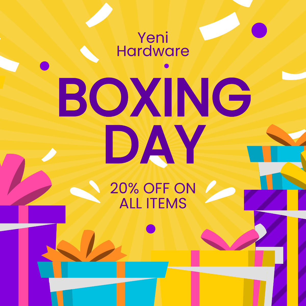 Free Boxing Day Promotion Instagram Post Template