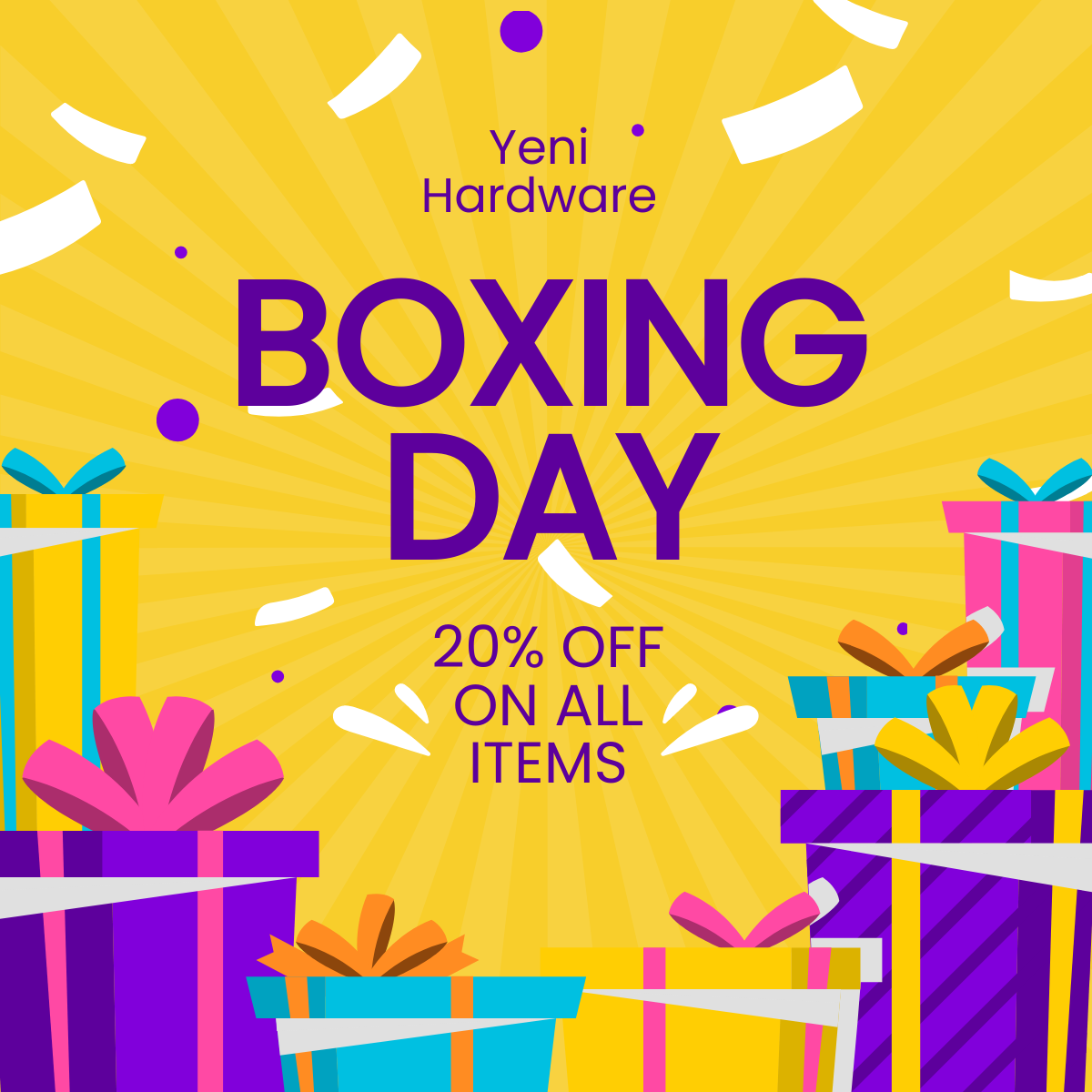 Boxing Day Promotion Linkedin Post Template