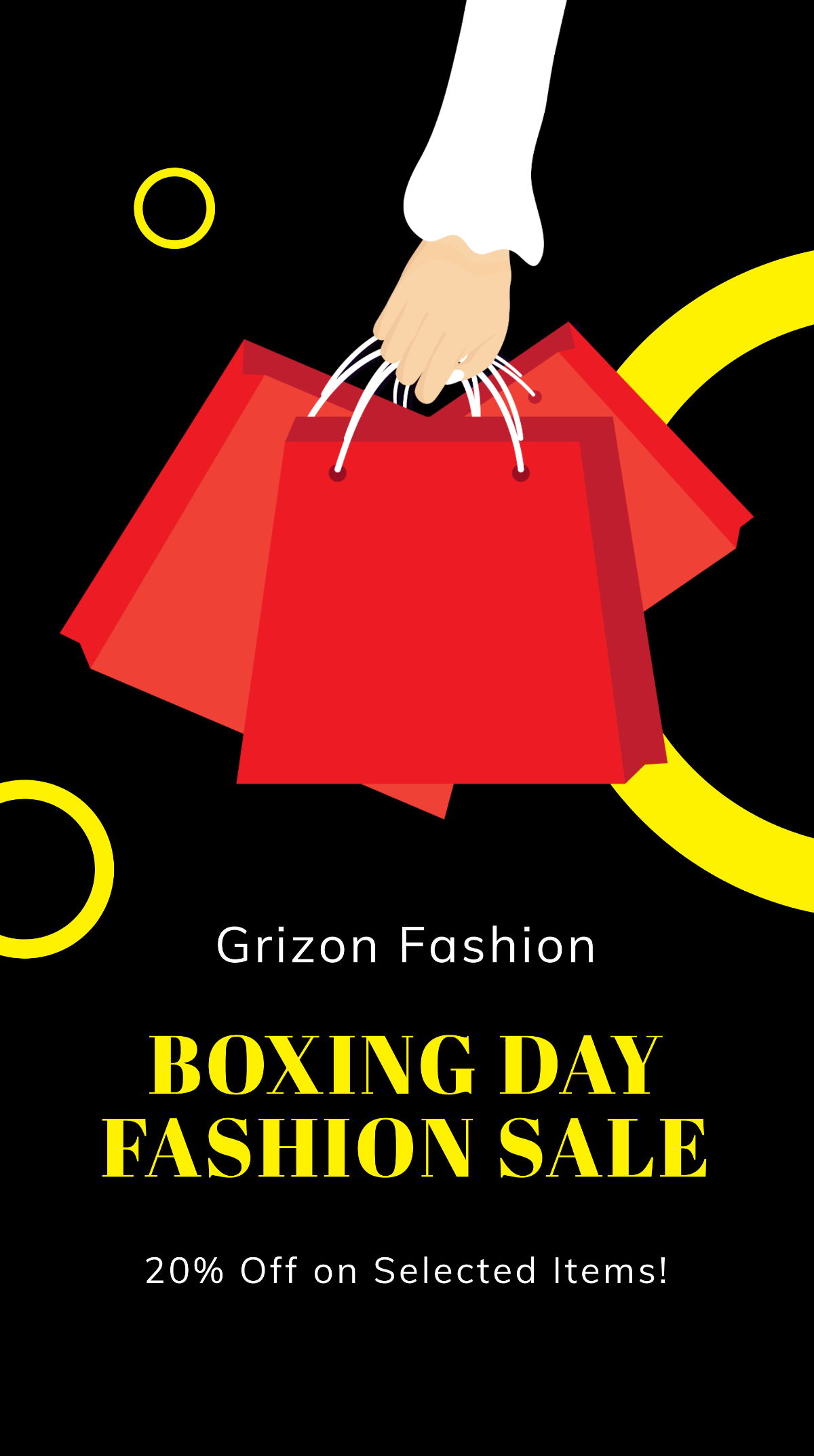 Boxing Day Fashion Sale Instagram Story Template