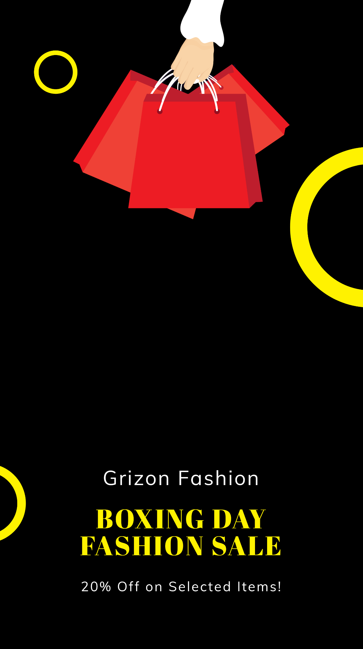 Boxing Day Fashion Sale Snapchat Geofilter Template