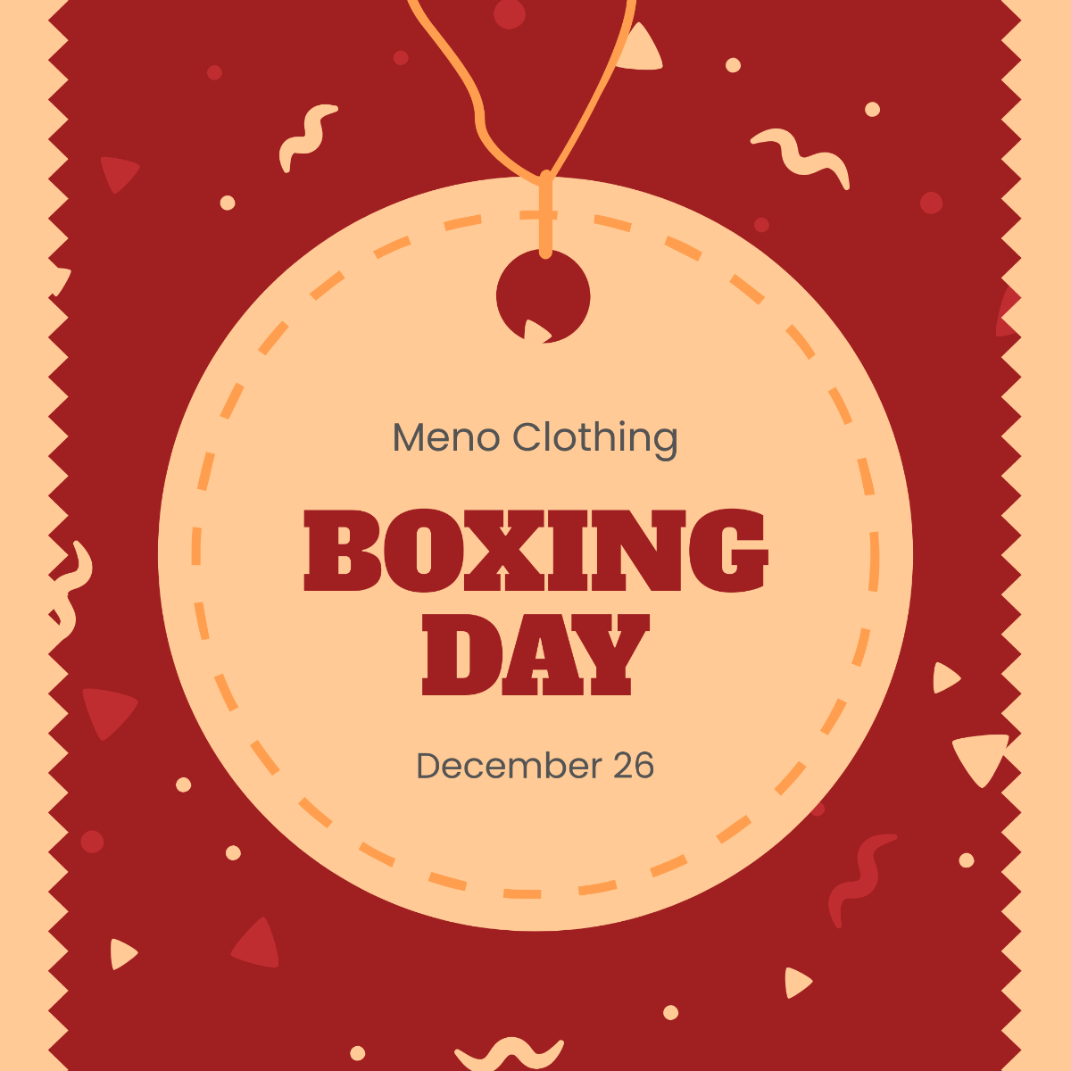 Retro Boxing Day Instagram Post Template