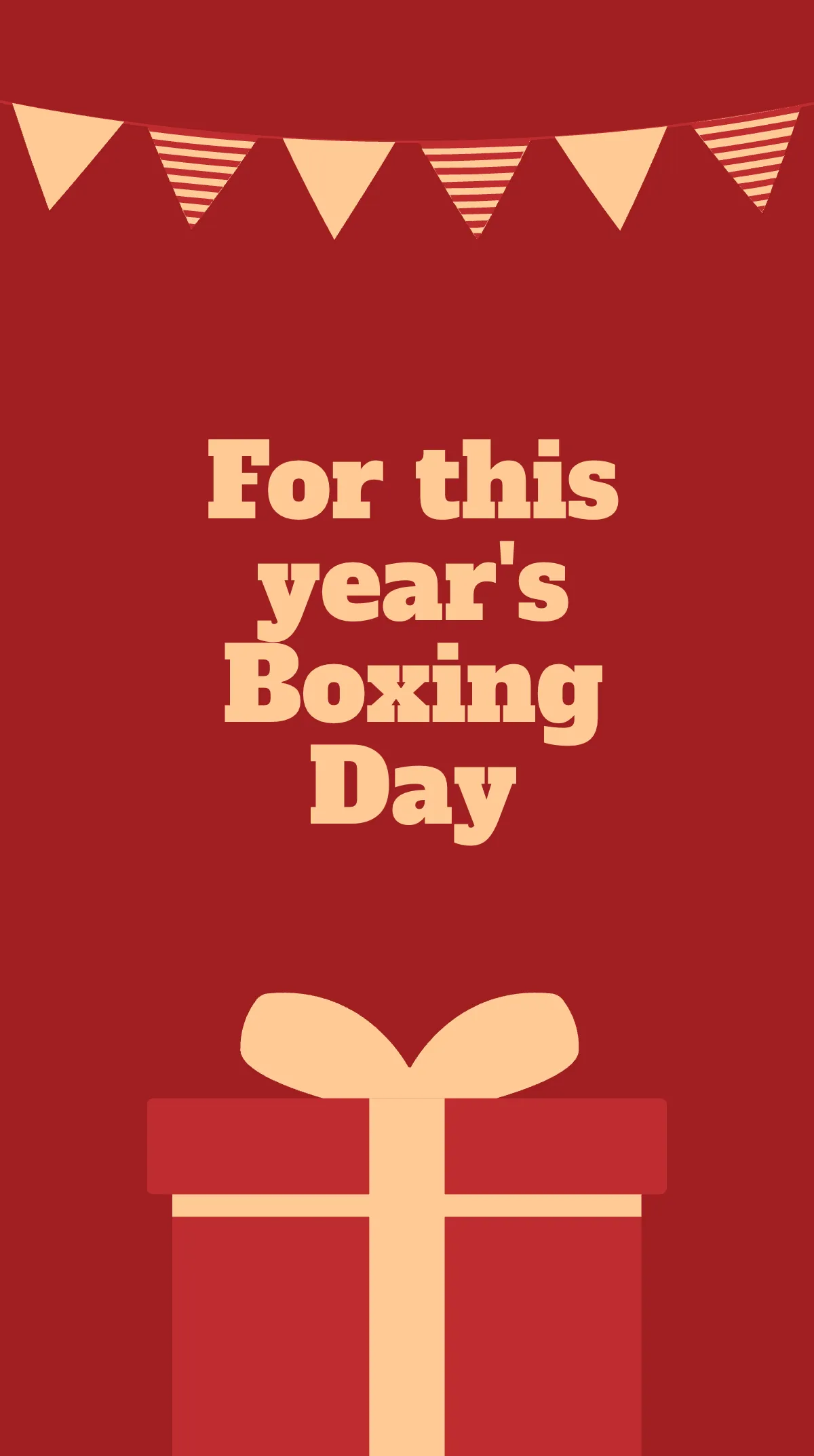 Free Retro Boxing Day Instagram Story Template to Edit Online