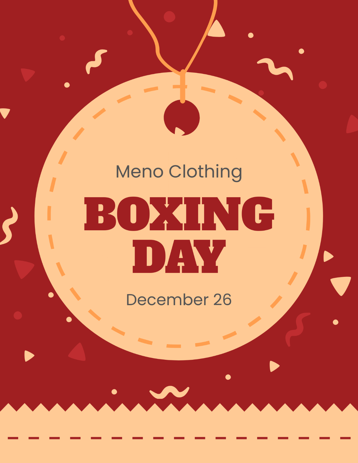 Retro Boxing Day Flyer Template
