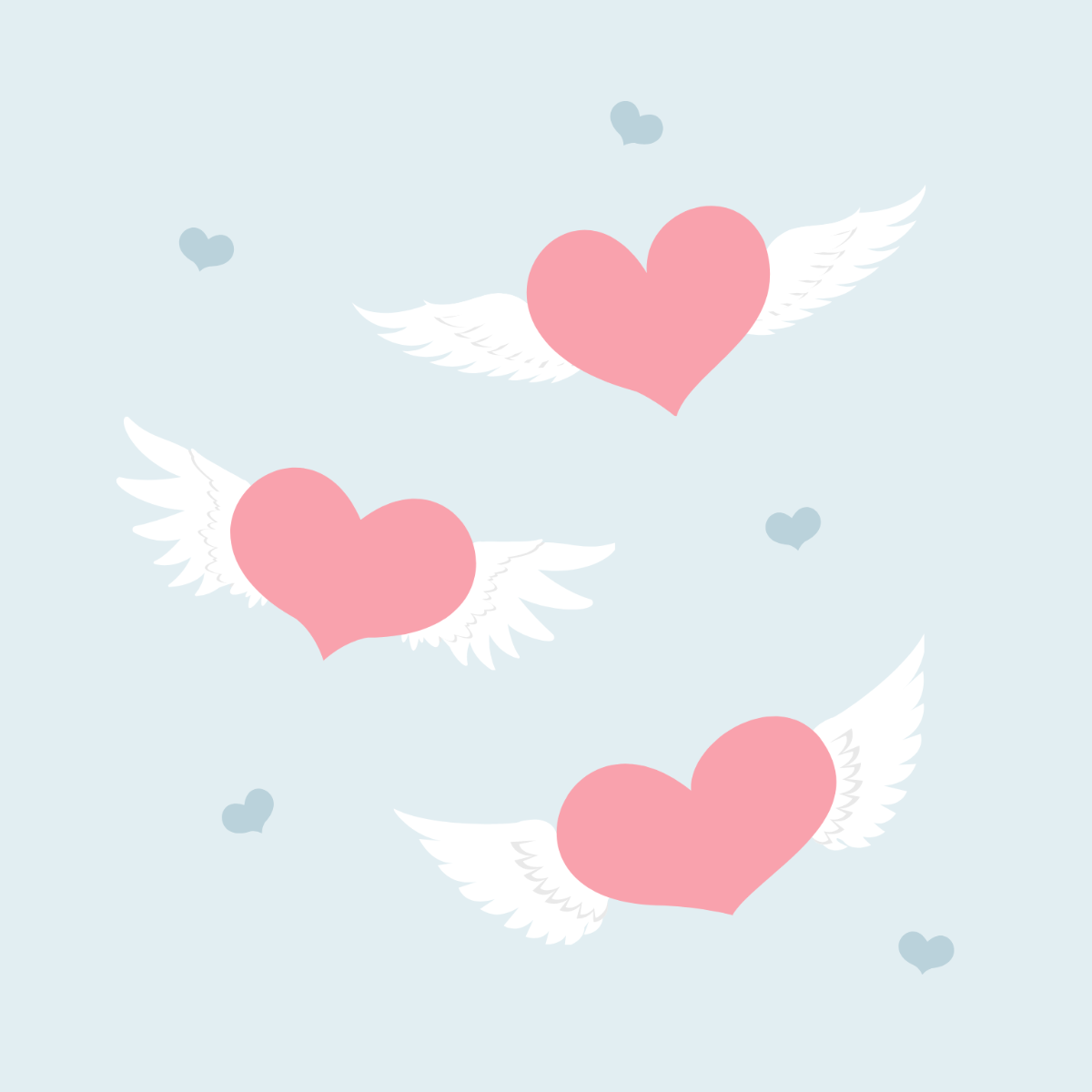 Love With Wings Vector Template