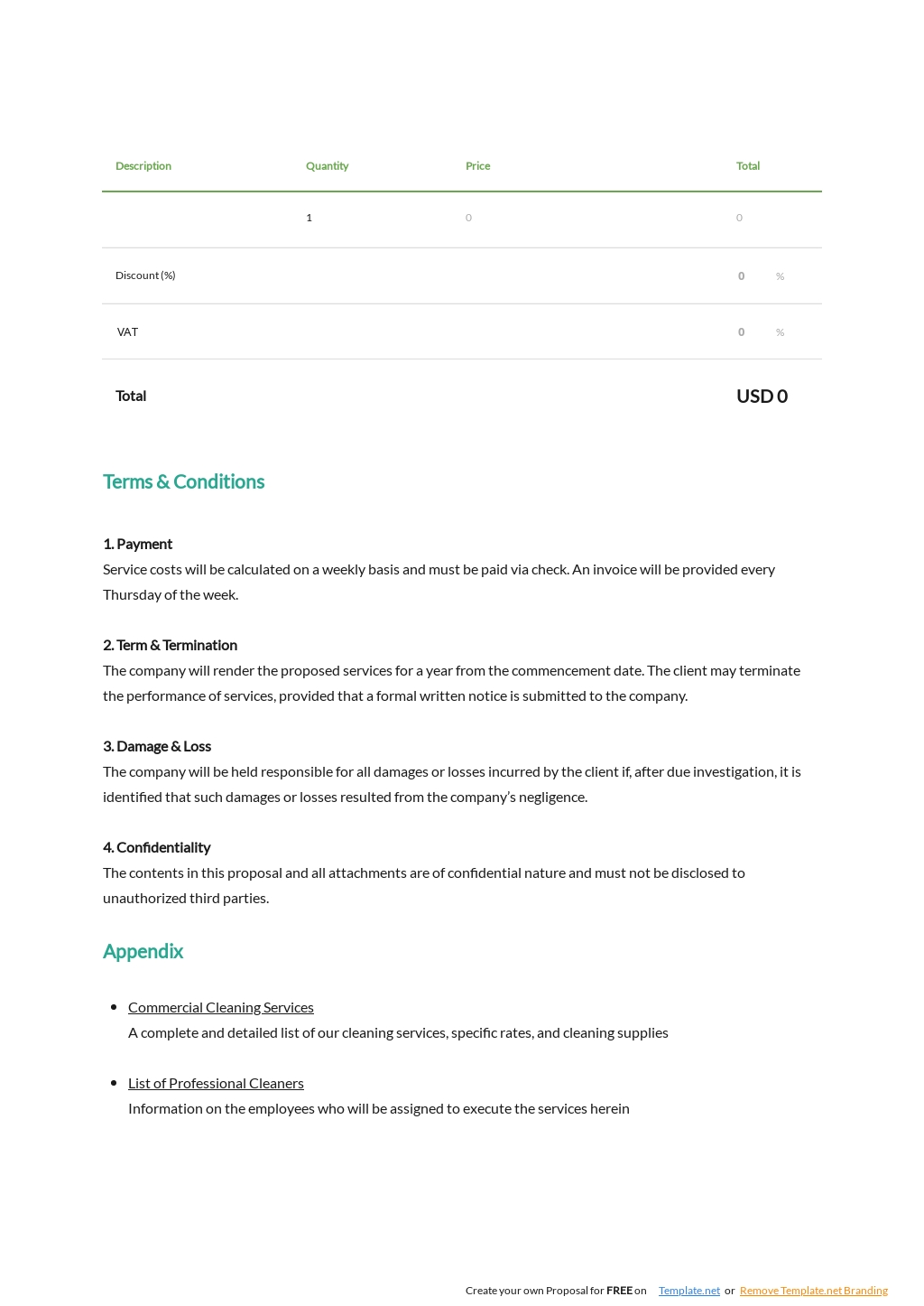 Sample Cleaning Business Proposal Template 2.jpe