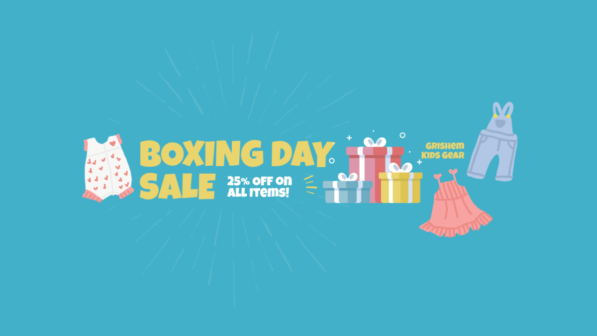 Boxing Day Kids Fashion Sale Youtube Banner