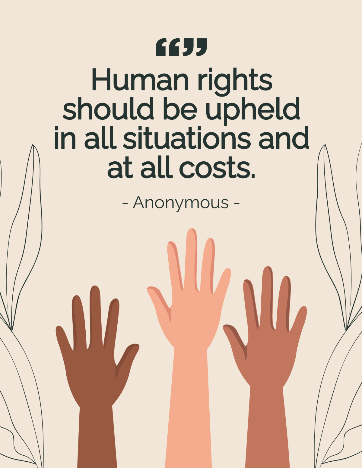 Human Rights Day Quote Flyer