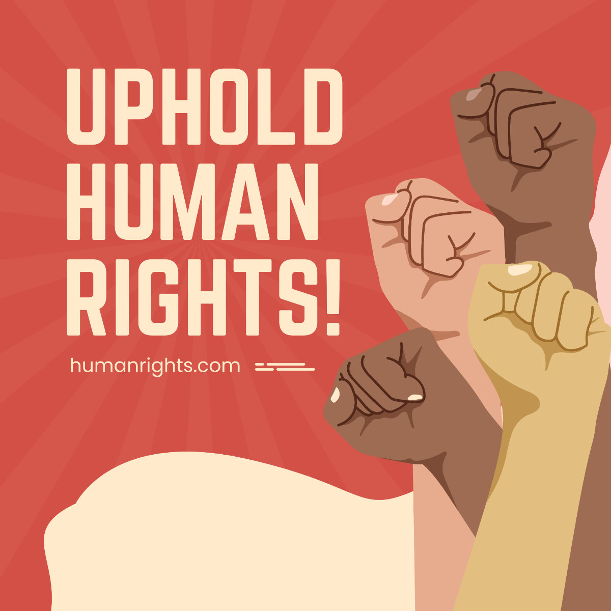 Free Vintage Human Rights Instagram Post Template
