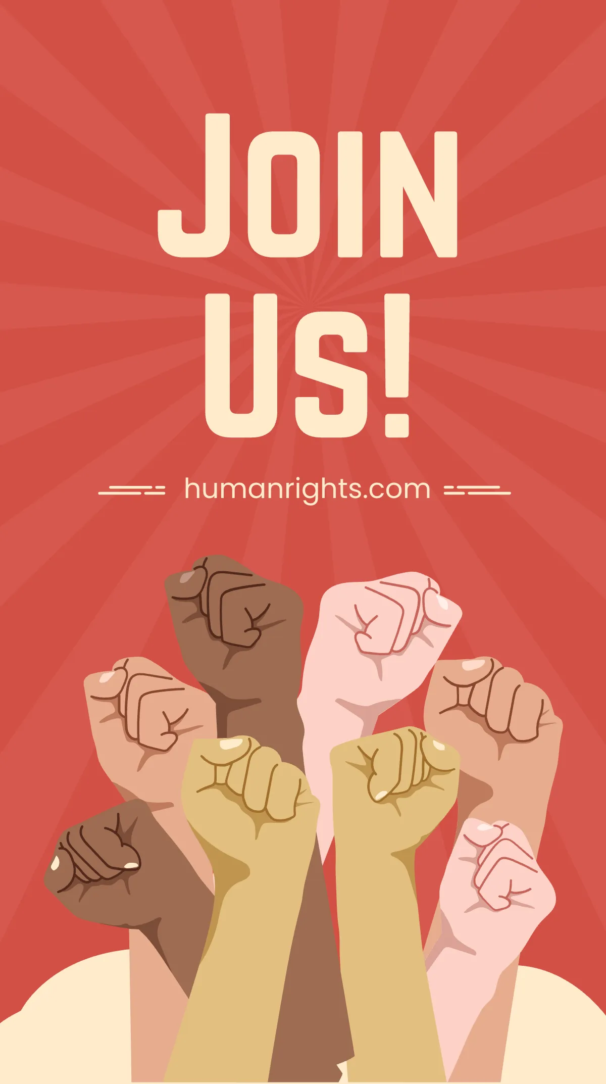 Free Vintage Human Rights Instagram Story Template to Edit Online