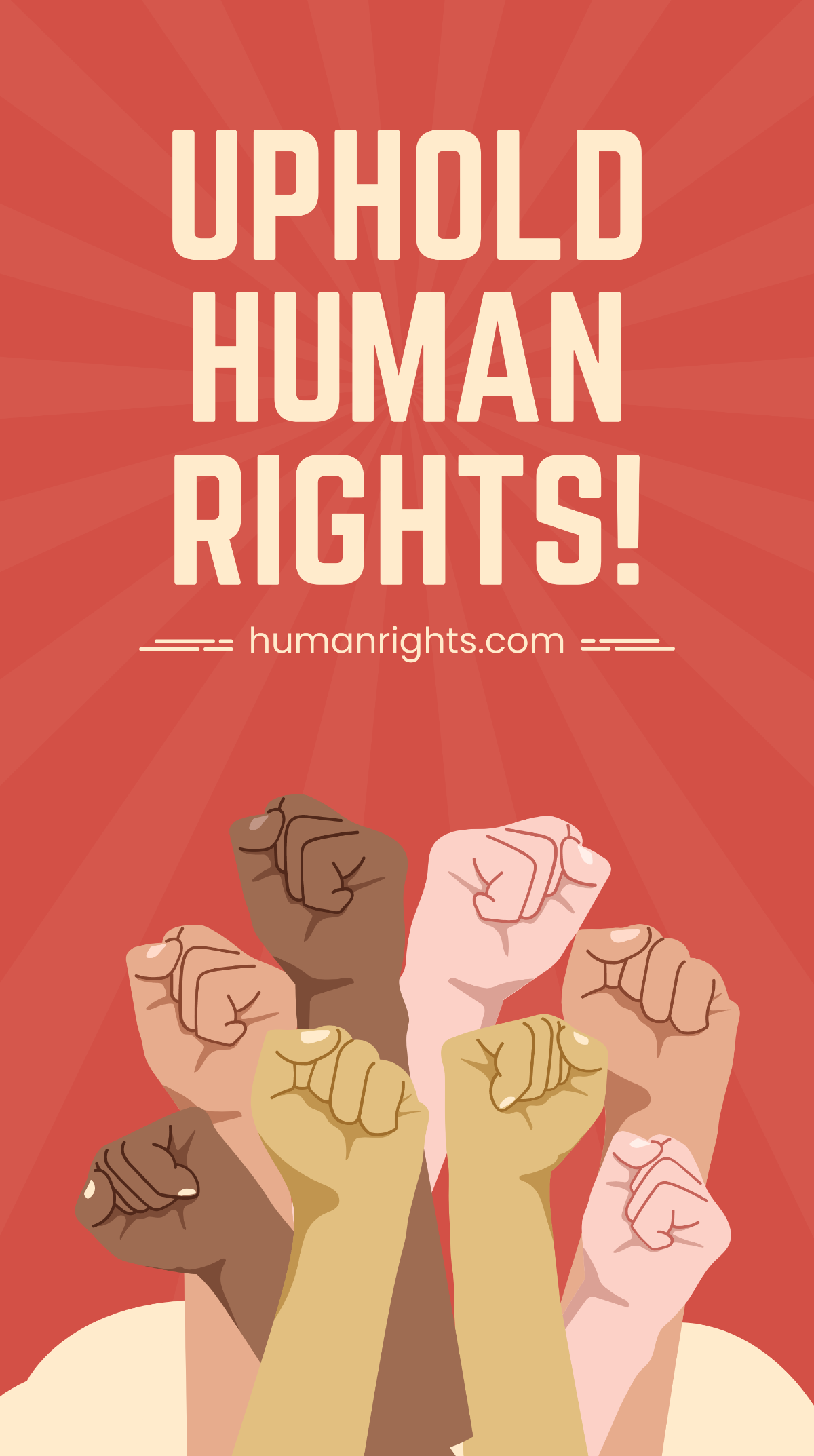 Vintage Human Rights Whatsapp Post Template
