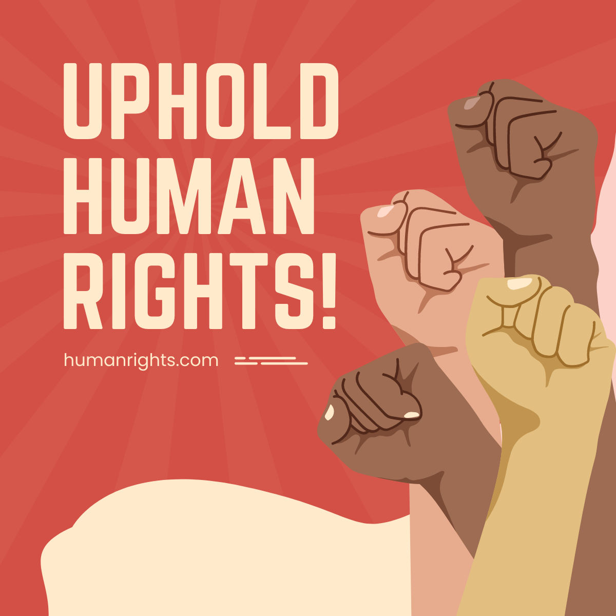 Vintage Human Rights Linkedin Post Template