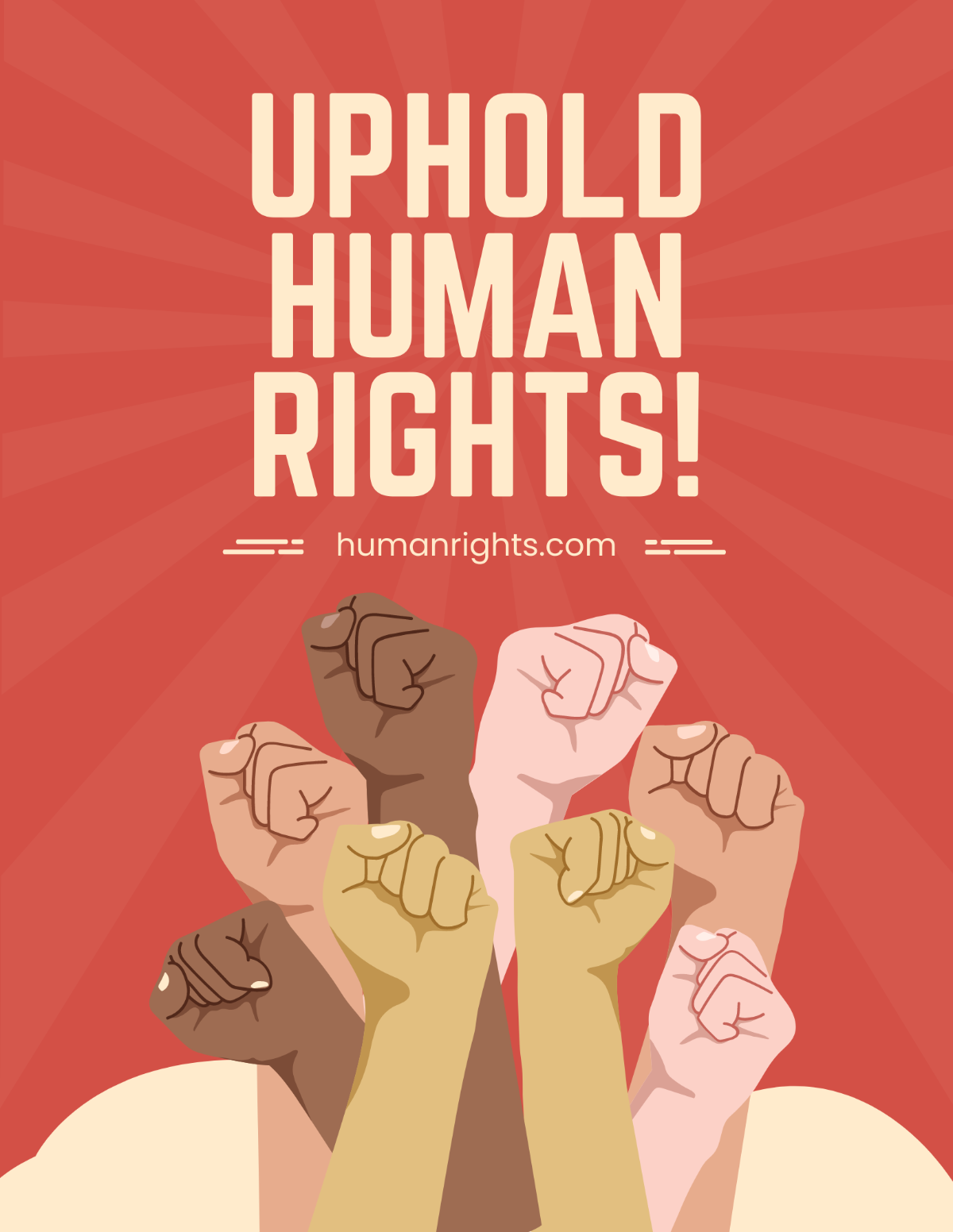 Vintage Human Rights Flyer Template