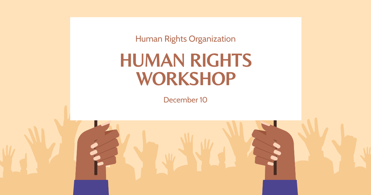 Free Human Rights Workshop Facebook Post Template