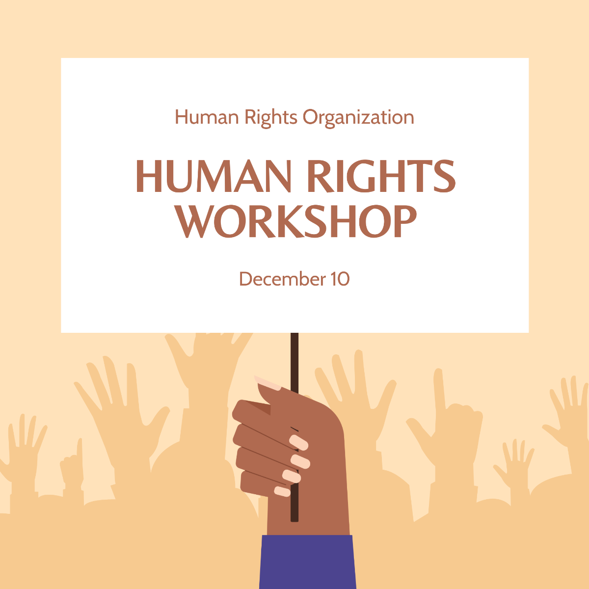 Free Human Rights Workshop Instagram Post Template