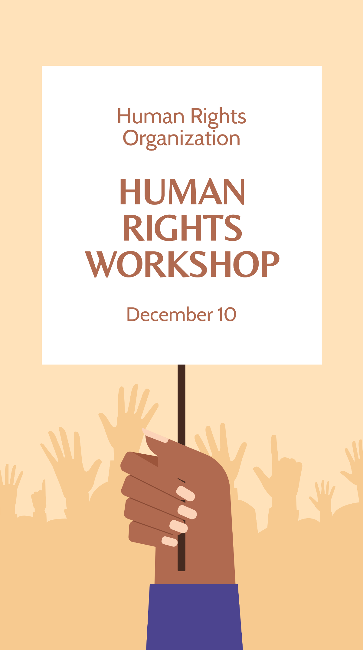 Free Human Rights Workshop Whatsapp Post Template