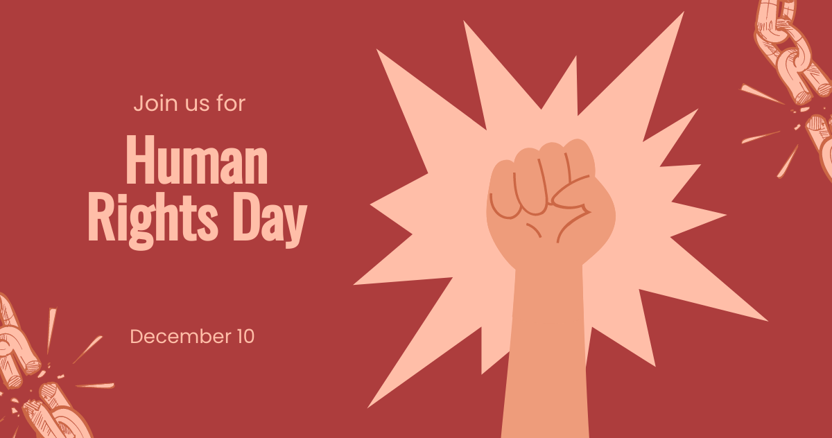 Free Human Rights Day Facebook Post Template