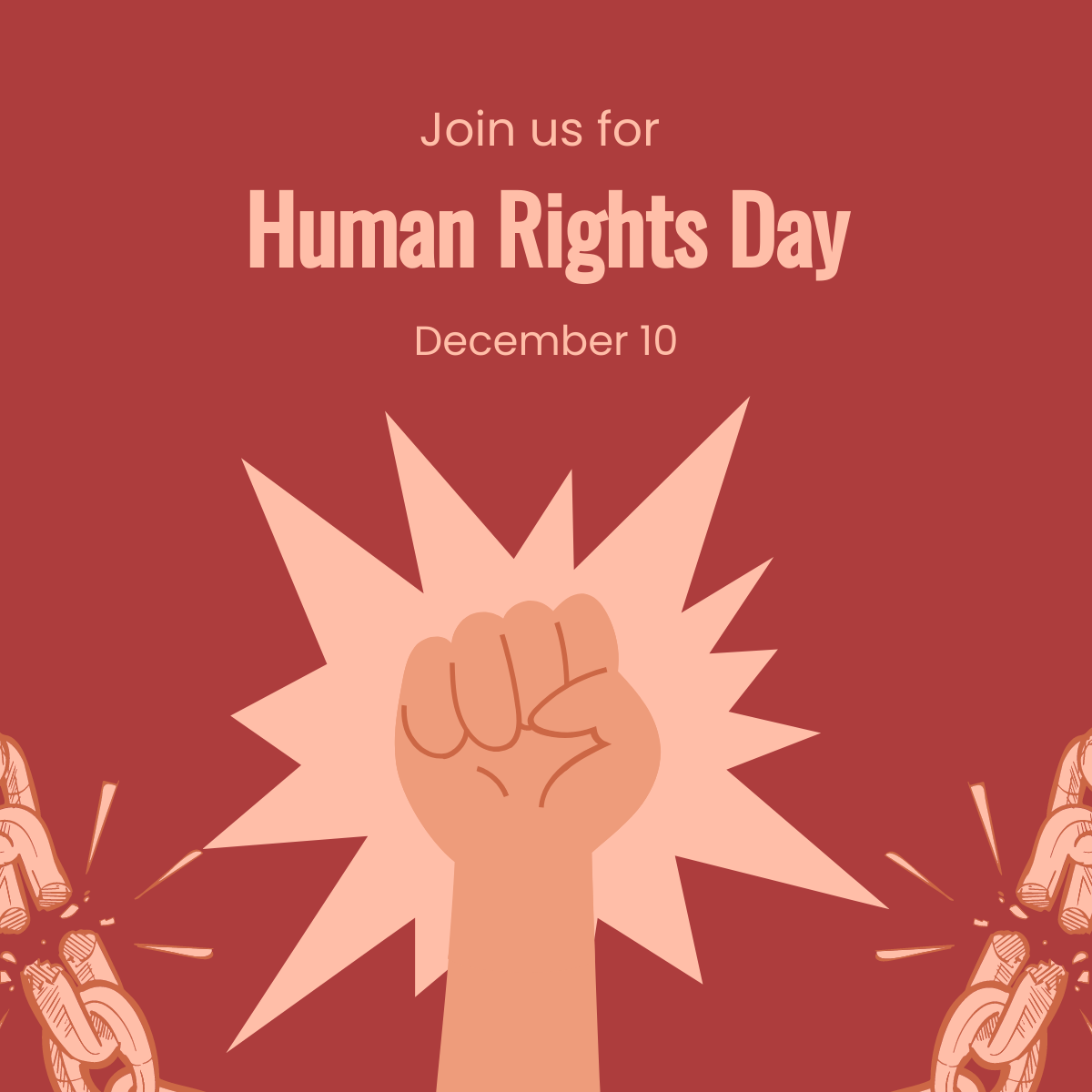 Human Rights Day Linkedin Post Template