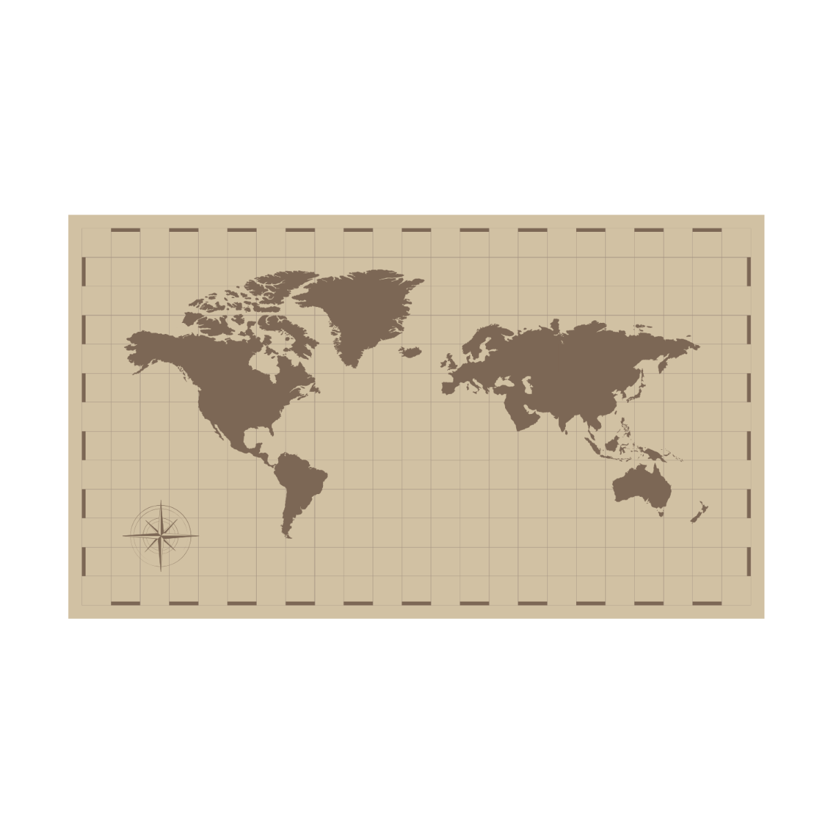 Old World Map Vector Template