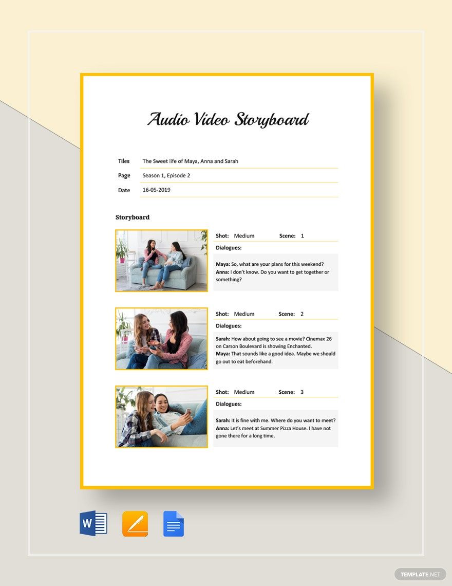 Audio Video Storyboard