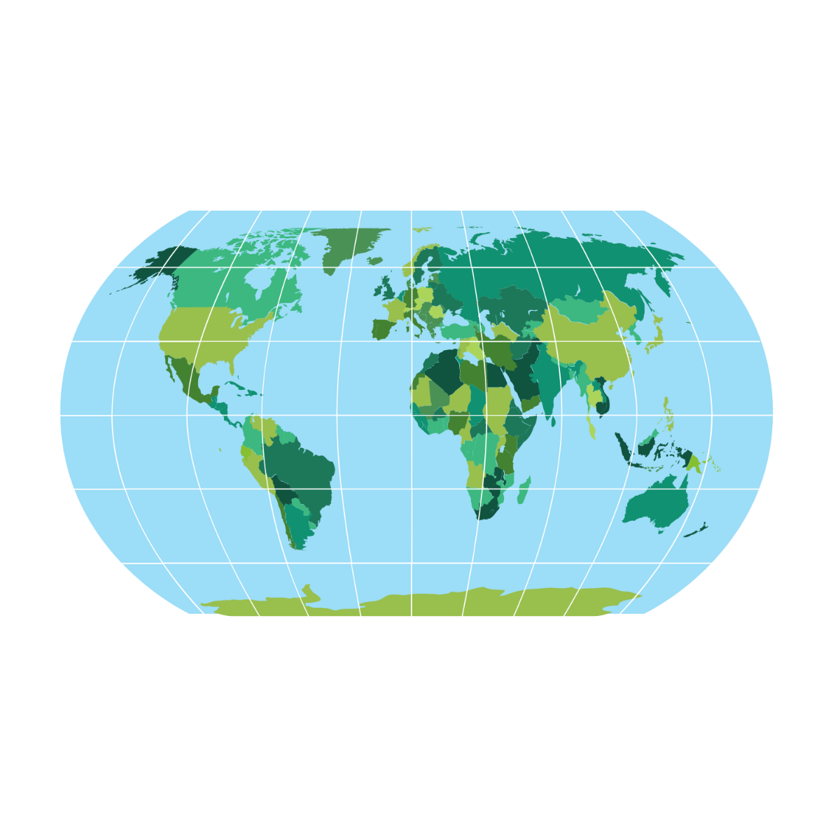 Earth Map Vector Template