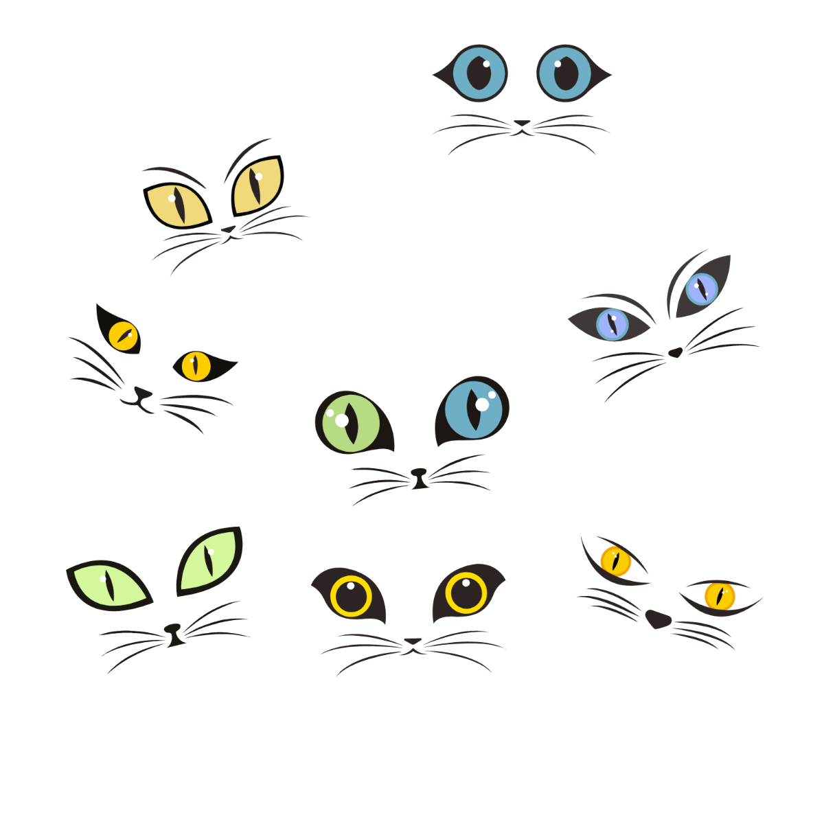 Cat Eye Vector Template