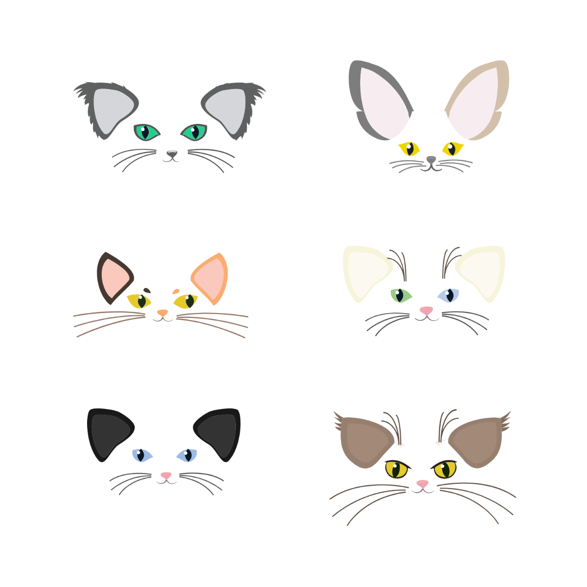 Free Cat Ears Vector Template