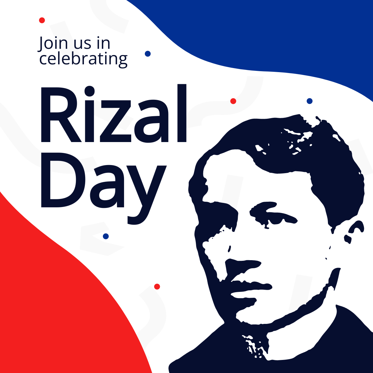 Rizal Day Celebration LinkedIn Post Template
