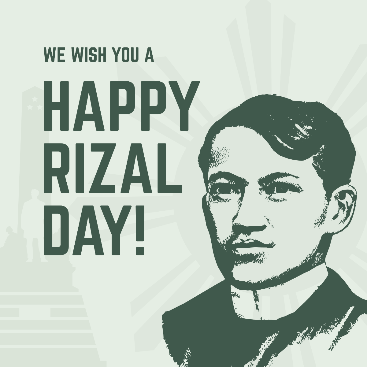 Free Vintage Rizal Day Instagram Post Template