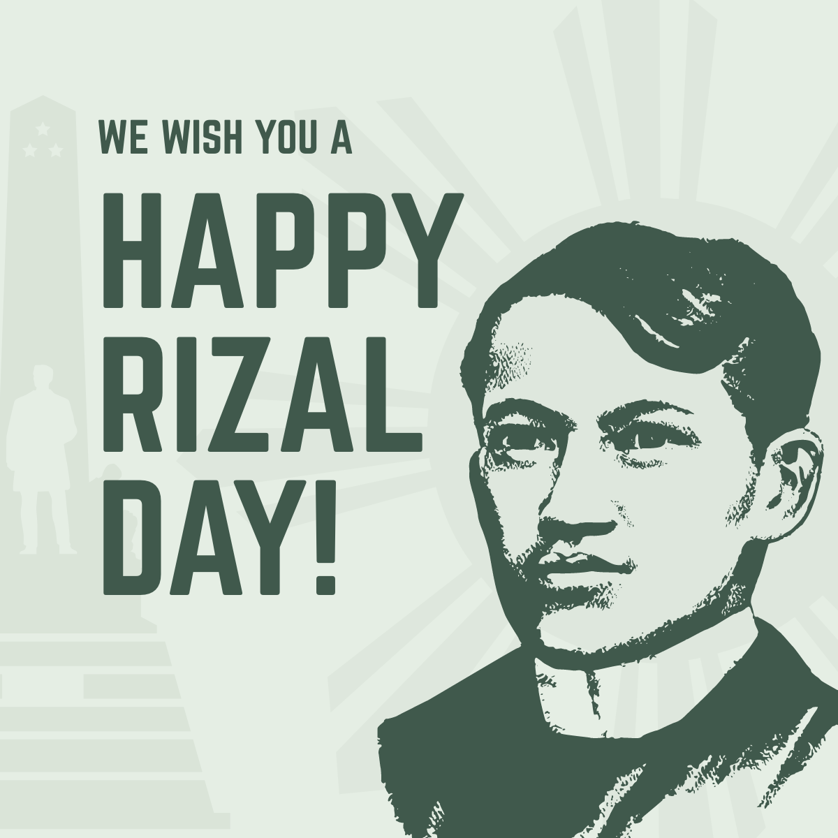 Vintage Rizal Day Linkedin Post Template