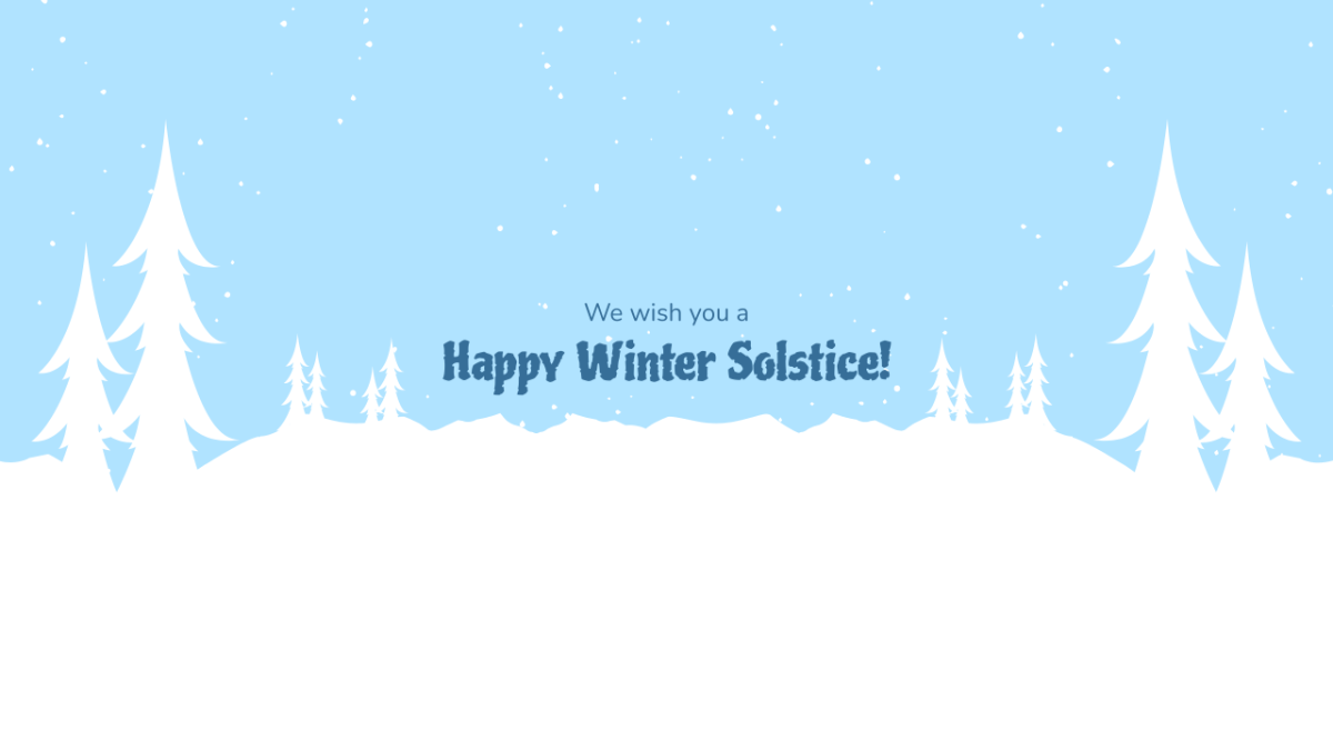 Free Happy Winter Solstice Youtube Banner Template