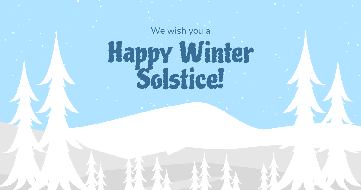 Free Happy Winter Solstice Facebook Post Template