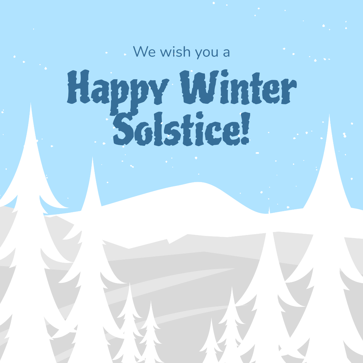 Free Happy Winter Solstice Instagram Post Template